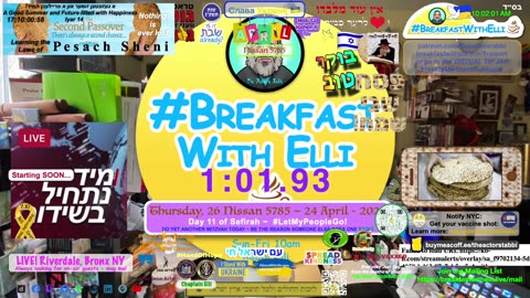 SHOW NOTES: Breakfast with Elli - THURSDAY - 24 April 2025 - 26 Nissan - 5785