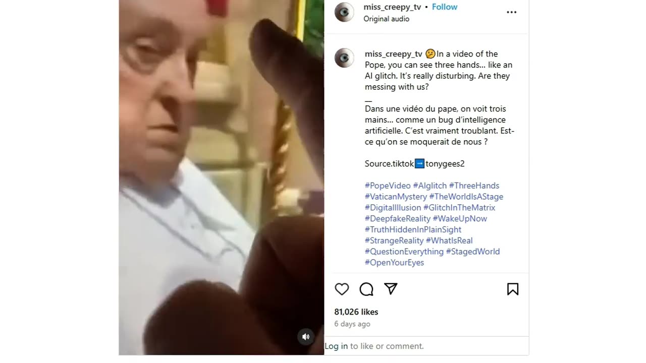 Popes Hands Just Before He Died - TUC