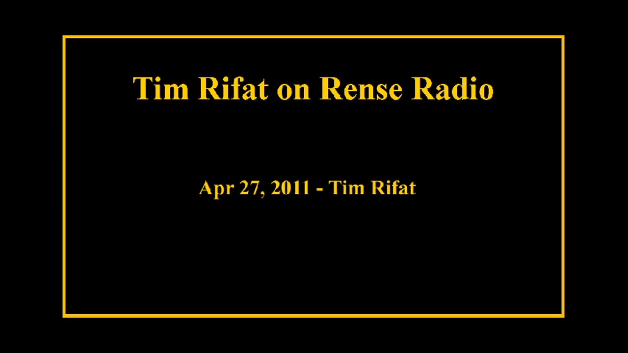 Apr 27, 2011 - Tim Rifat