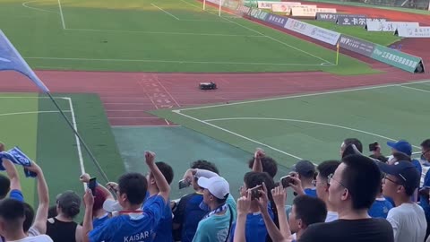 Attending a Football Match in Wuxi, China
