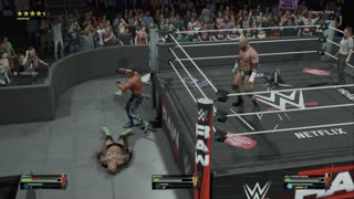 wwe 2k25 152 universe Batista VS Triple H VS Hollywood Hulk Hogan