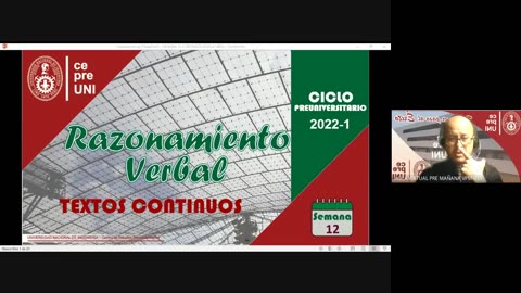CEPRE UNI 2022 - 1 | Semana 12 | Raz. Verbal