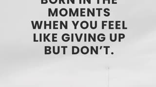 Strength Is Built in the Fight