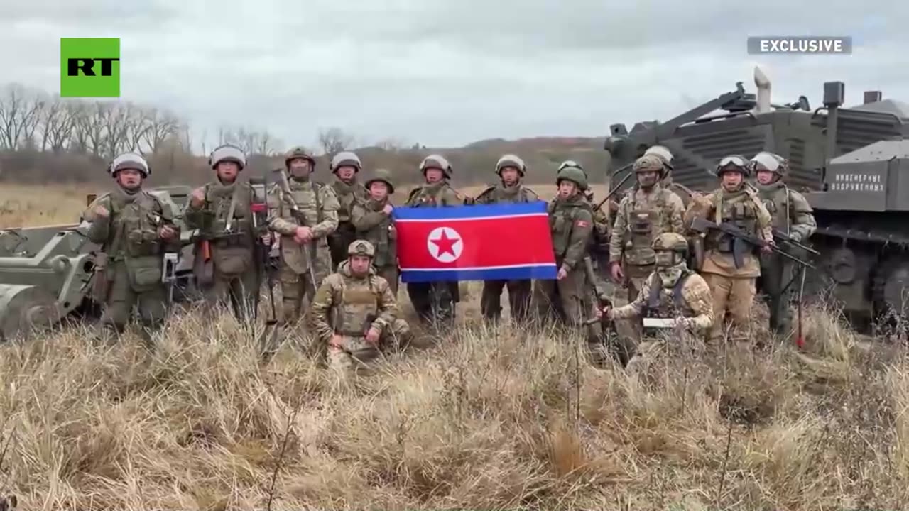 N. KOREAN sappers demine the Russia’s Kursk region