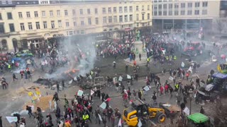 Civil Unrest Unleashed In Front of EU Headquarters | Brussels, Belgium