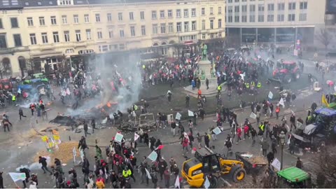 Civil Unrest Unleashed In Front of EU Headquarters | Brussels, Belgium