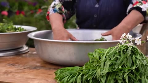Cooking Spring Kutabs Spring Food from Nature_part5