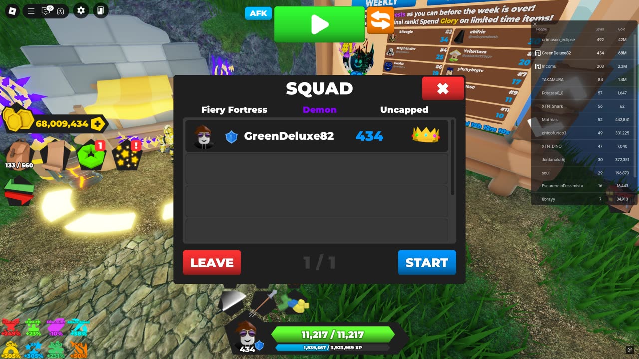 Roblox Treasure Quest Fiery Fortress Demon Uncapped Gameplay