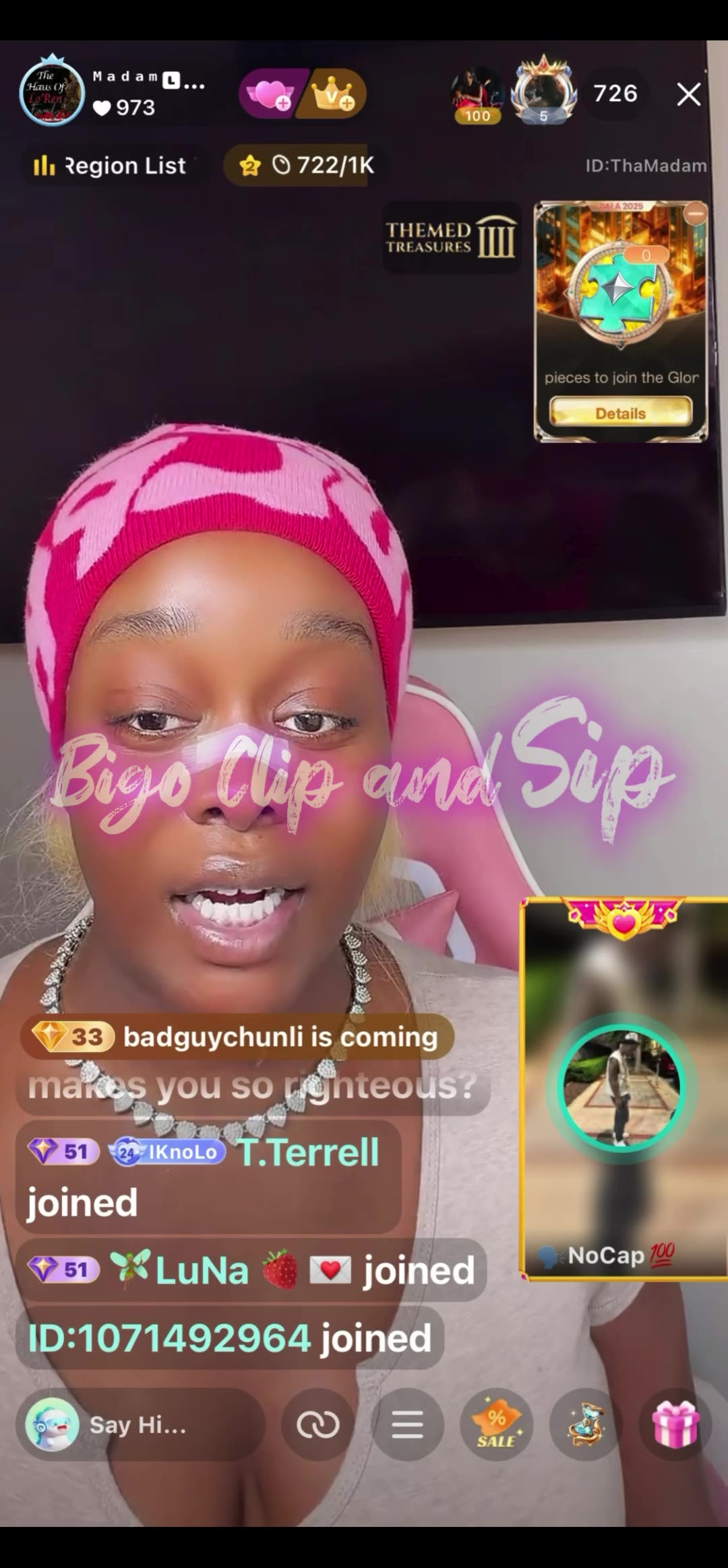 MadamLo says she let her roommate Lay come back 12/9/25 #bigoclipandsip