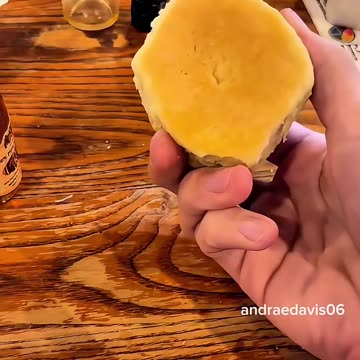 American goes to Cracker Barrel and shows that their biscuits are so hard.