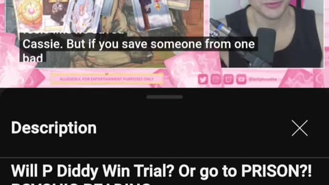 Anthrodite did Tarot psychic reading on Diddy Trial on 5/14/25