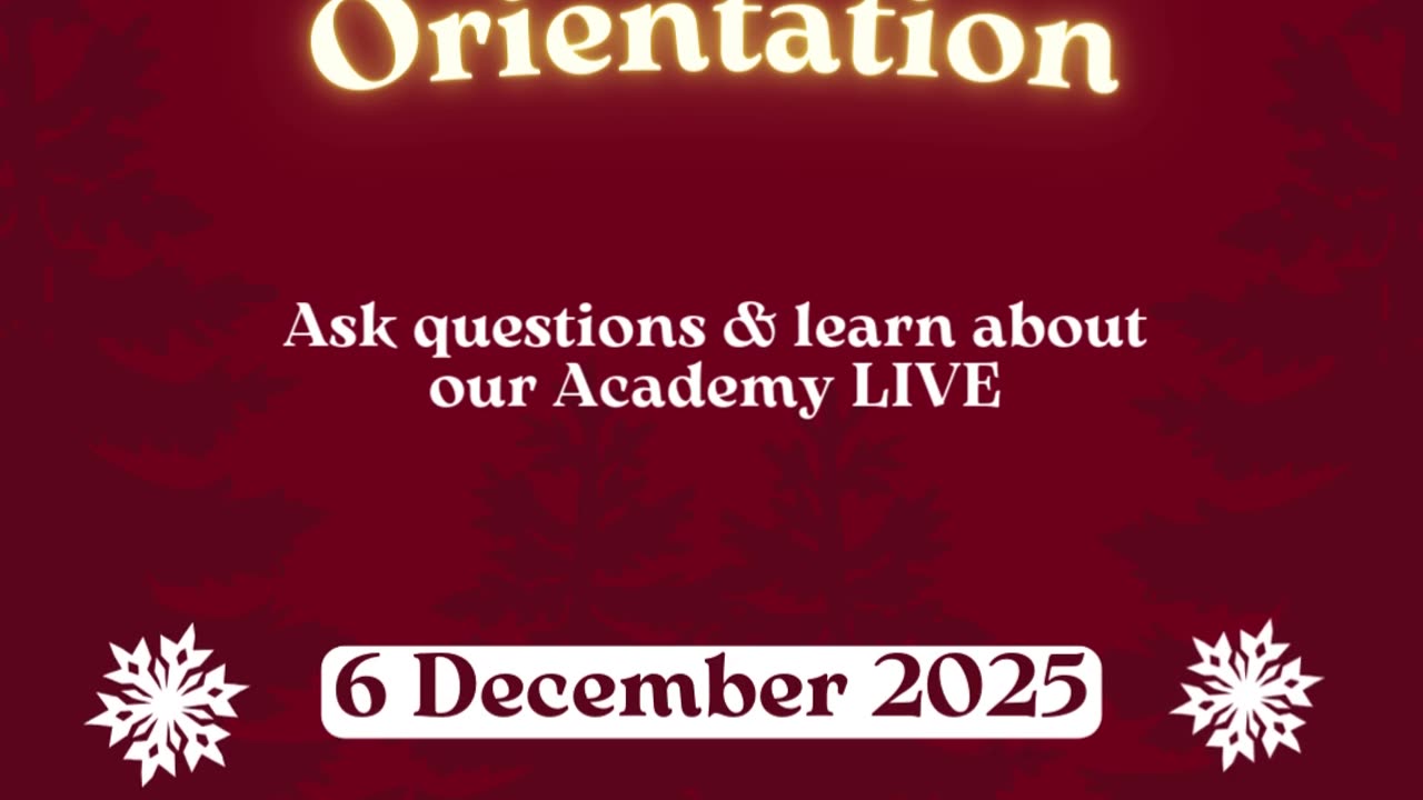 🎄 NON-MEMBER ORIENTATION – THIS SATURDAY!