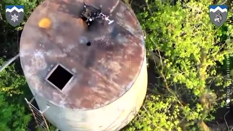 Ukrainians Destroy Massive Water Tower Used as a Drone Launching Platform