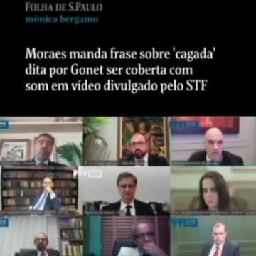 Imagens da ditadura do STF 2025: Gonet, tirando ruído do áudio "fiz uma cagada agora"