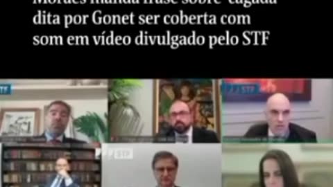 Imagens da ditadura do STF 2025: Gonet, tirando ruído do áudio "fiz uma cagada agora"