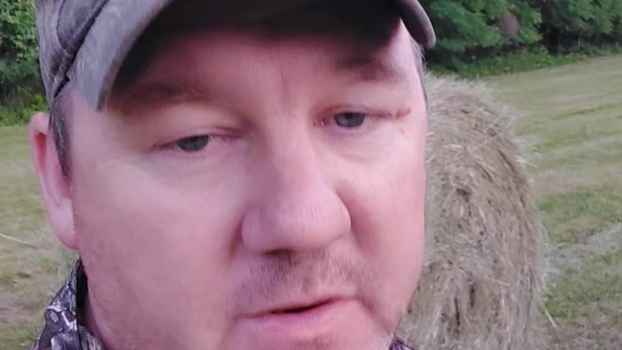 Hay bales and the sunset
