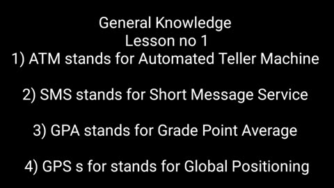 General Knowledge