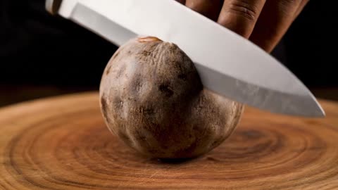 Whole Bael Cut in Front of Camera 😱 | Neon Blood-Orange Inside!