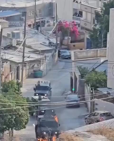 Palestinians confront the Israeli occupation forces that raided Beita village, southern Nablus
