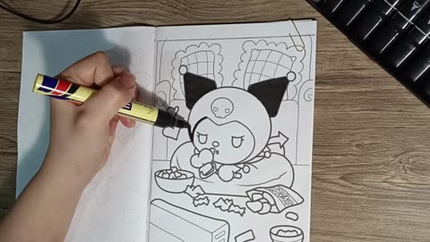 Coloring Kuromi with TouchFive Markers | Cute Sanrio Art for Relaxation | Ep 008