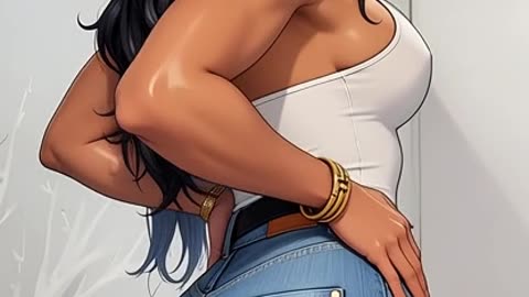 TIGHT JEANS, JUICY BOOTY ANIME WAIFU HONEY RUMBLE SHORT