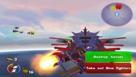 Snoopy vs. The Red Baron - Flying Fortress flies