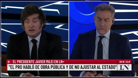 Javier Milei mano a mano con Luis Majul