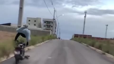 A biker who has no control over anything