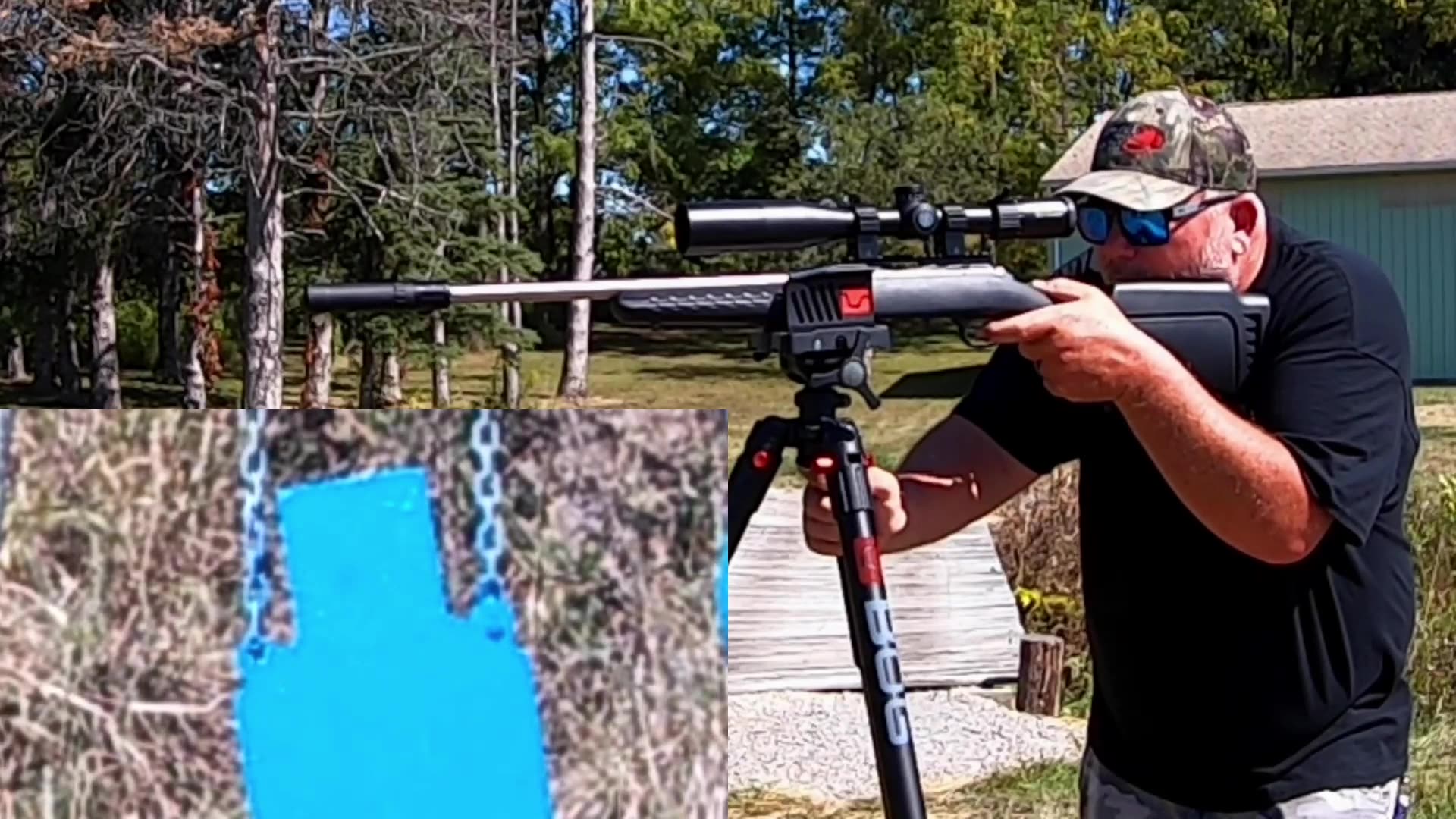 Ruger American 22lr with YHM Phantom 22 at 100 Yards