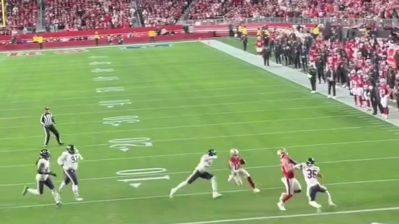 PURDY RUNS IT IN FOR THE TOUCHDOWN