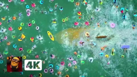 The Meg (2018) 4K - Bikini Beach Shark Attack Scene _ Movieclips