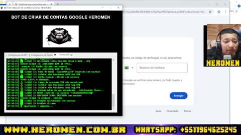 BOT DE CRIAR CONTA GOOGLE
