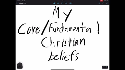 My fundamental Christian beliefs