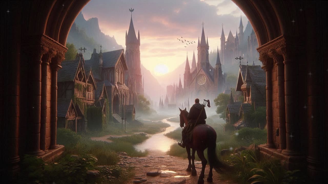 Horseback Journey Through the Serene Medieval Kingdom | Relaxing Fantasy Ambience