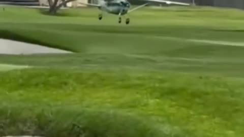 Golf outings were interrupted Friday afternoon after a small aircraft