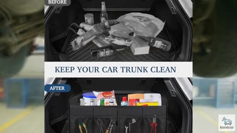 Femuar Car Trunk Organizer with Large Capacity Waterproof Car Accessories for Wo