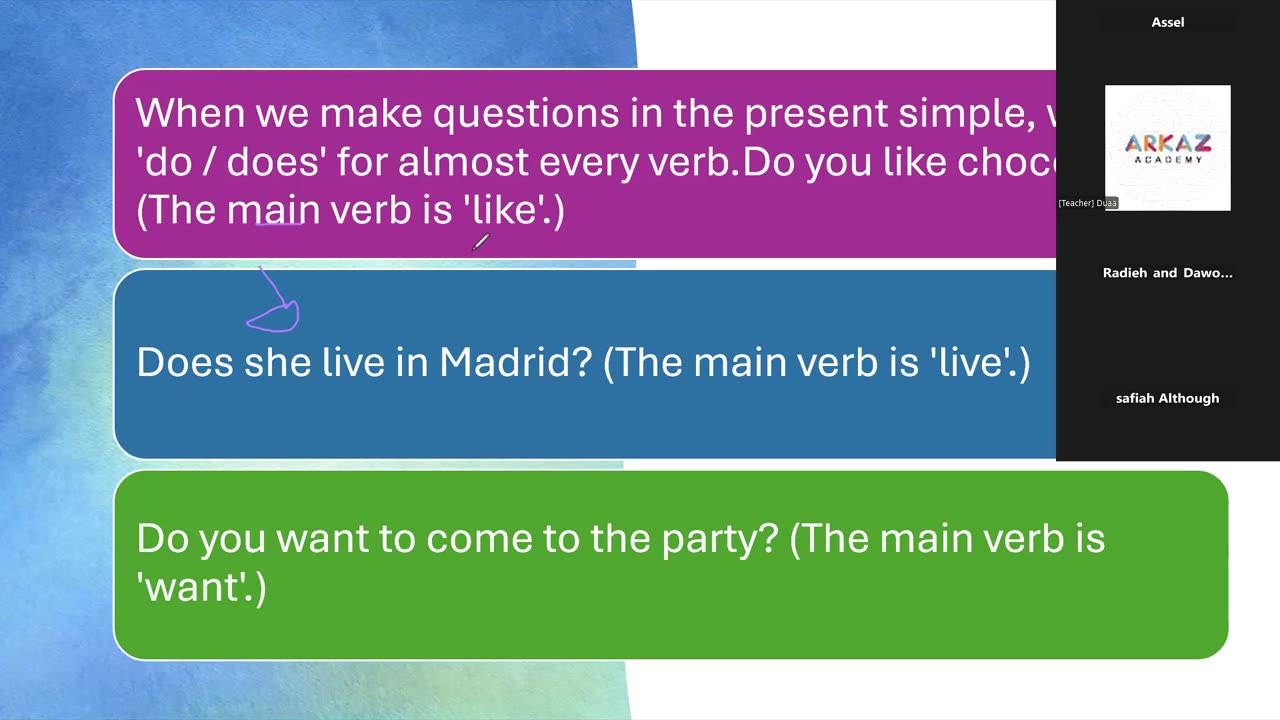 Questions with Do/Does Is/Are