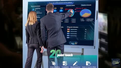 JYXCN 65" Meeting All-in-One - 4K Touchscreen Interactive Display with Dual OS,