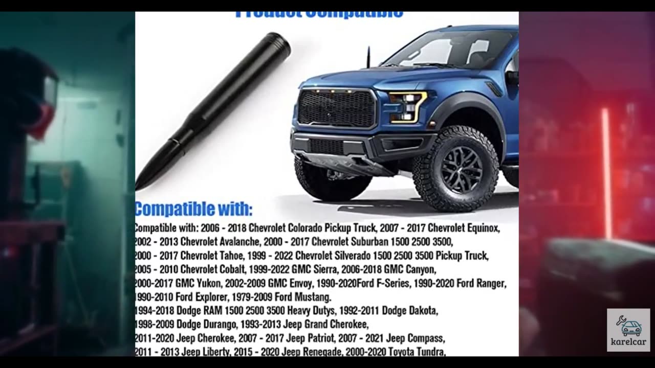 BJSIA Universal Car Antenna Replacement Compatible with Ford, Dodge, Chevrolet,