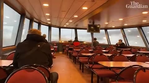 Huge wave shatters ferry window as Storm Ylenia batters Germany