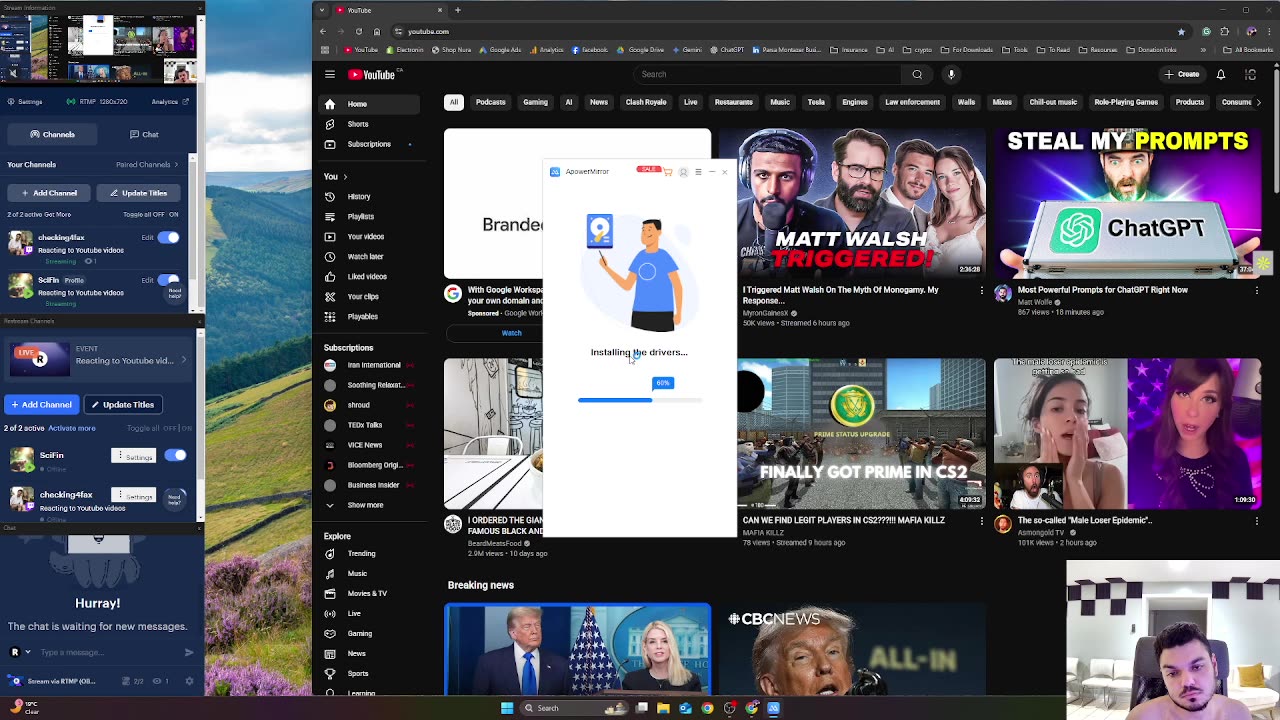 Reacting to Youtube videos
