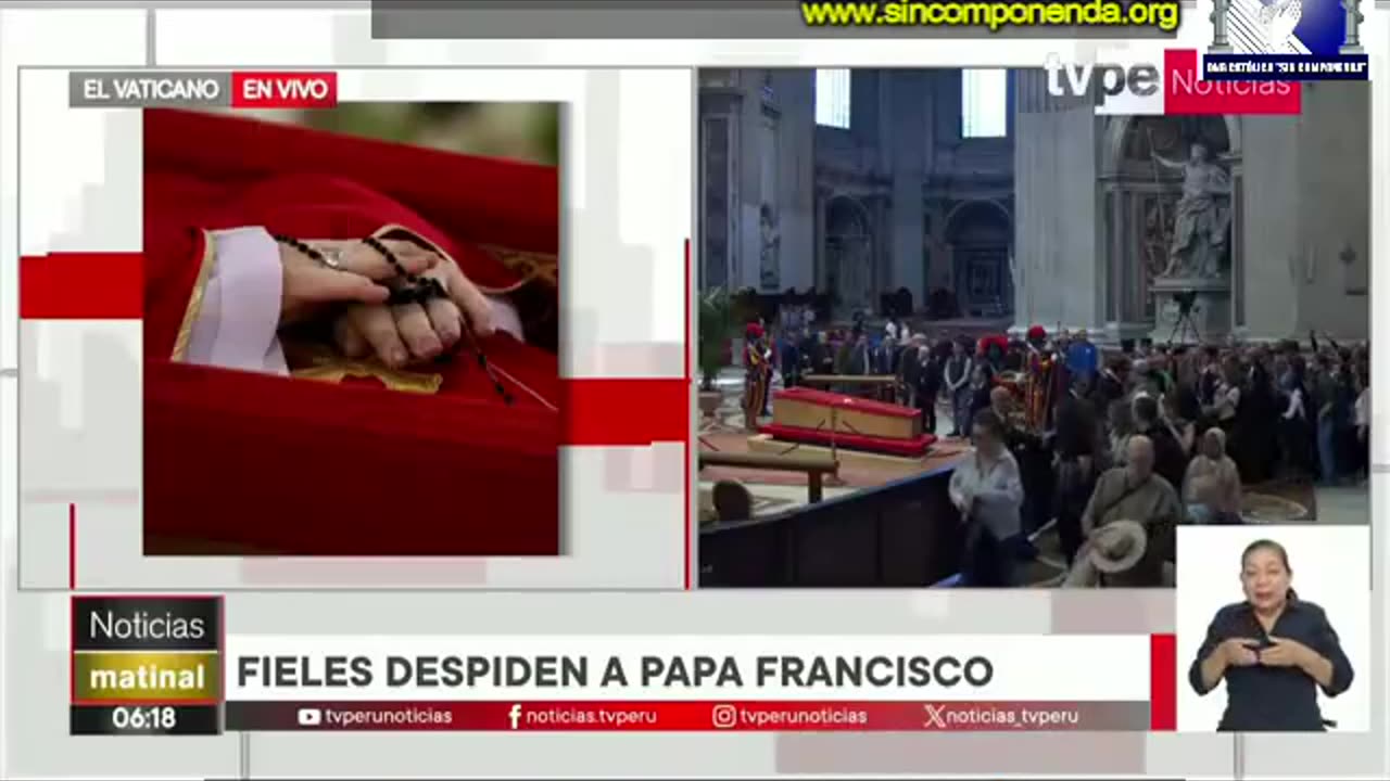 FIELES LLEGAN A LA BASÍLICA DE SAN PEDRO A DAR EL ÚLTIMO ADIOS AL PAPA FRANCISCO