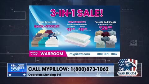 Visit MyPillow.com/warroom And Get Your WarRoom Posse Exclusive Deals Today!