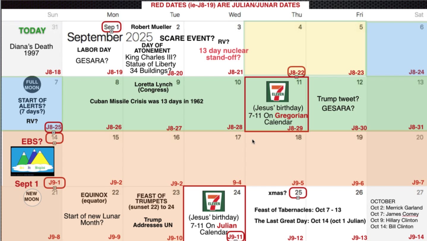 Calendar Update for August 31, 2025