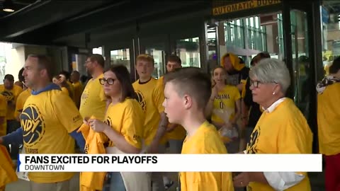 April 19, 2025 - Pacers Fans Celebrate Playoff Win Over Bucks