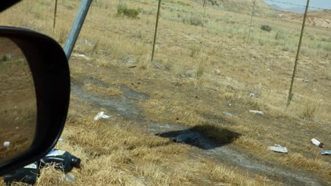 Dramatic zoom upon anti-littering sign, yet there's litter EVERYWHERE!