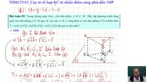 TDM12Y20. Cực trị tổ hợp KC từ nhiều điểm cùng phía đến 1MP