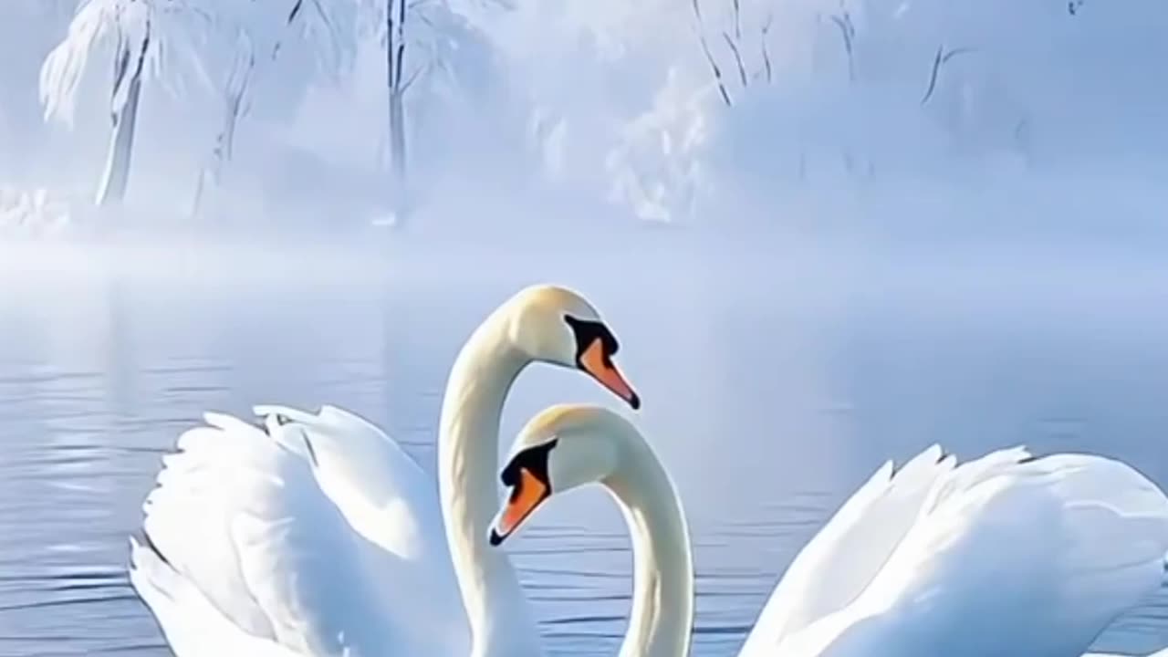 "Graceful Swan Couple Drinking Water! 🦢💦 | A Beautiful & Peaceful Moment!"