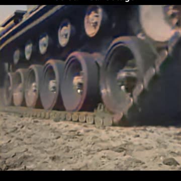 M46 Patton with striking tiger paint 🐯 Korean War tank intimidation tactic ⚔️ #ColourizedFootage