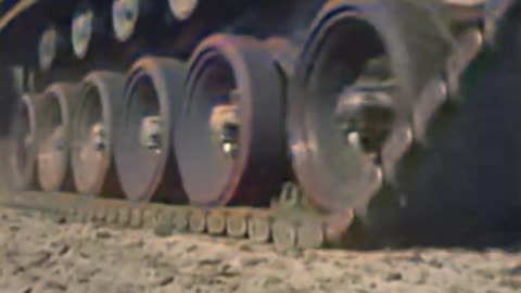 M46 Patton with striking tiger paint 🐯 Korean War tank intimidation tactic ⚔️ #ColourizedFootage